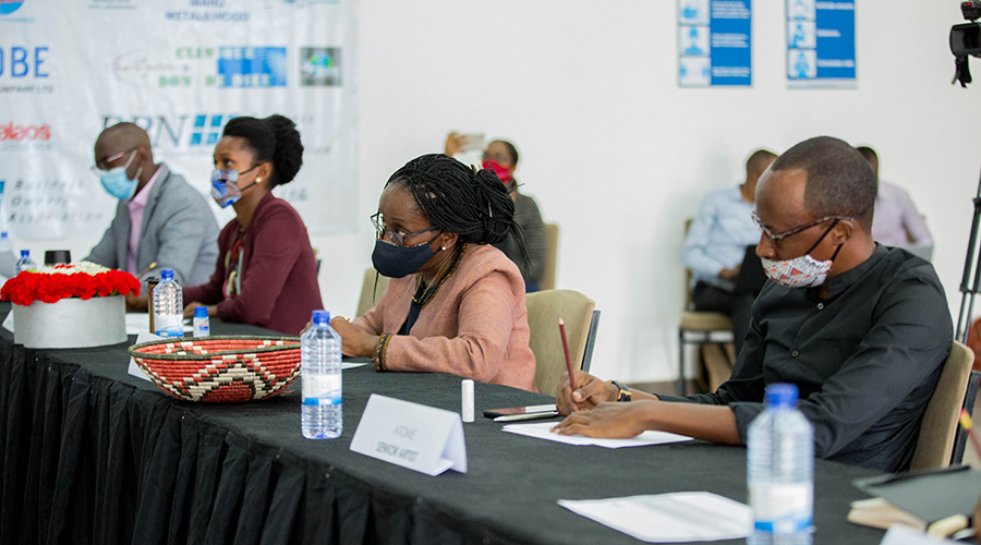 A panel of judges during the final pitching exercise in Kigali. 