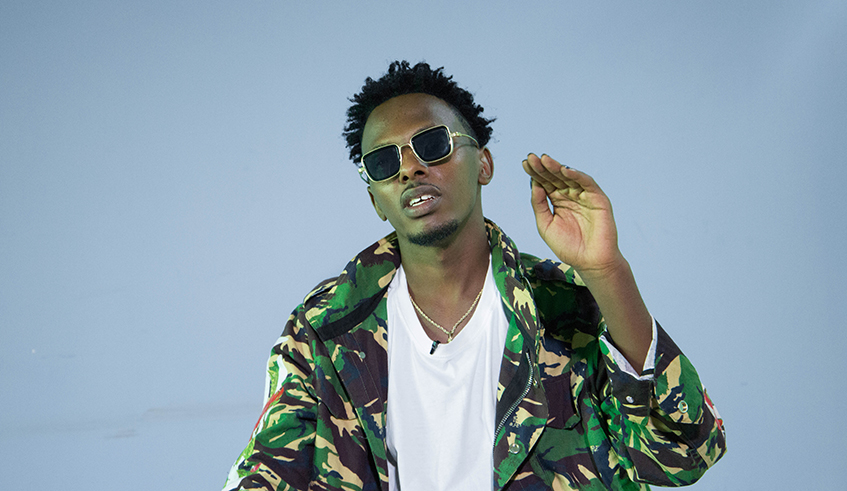 Juno Kizigenza during an  interview with The New Times. / Dan Nsengiyumva. 