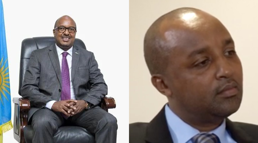 L-R: Rwanda's new envoy to Uganda, Col. Joseph Rutabana; and Fidelis Mironko, ambassador of Rwanda to Turkey. 