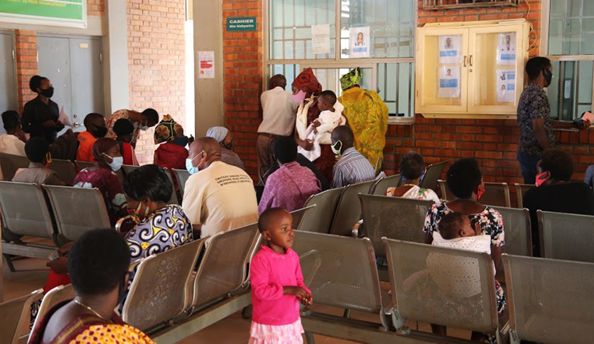 Patients wait for services at Masaka Hospital in Kigali. The Ministry of Health did not settle Mutuelle de Santeu0301 arrears amounting to more than Rwf2.6 billion . / Craish Bahizi