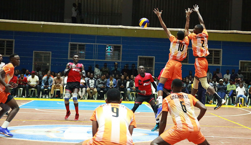 Gisagara (in orage) and Rwanda Energy Group (in black & red) are some of the favourites for the 2019-20 league title. / File