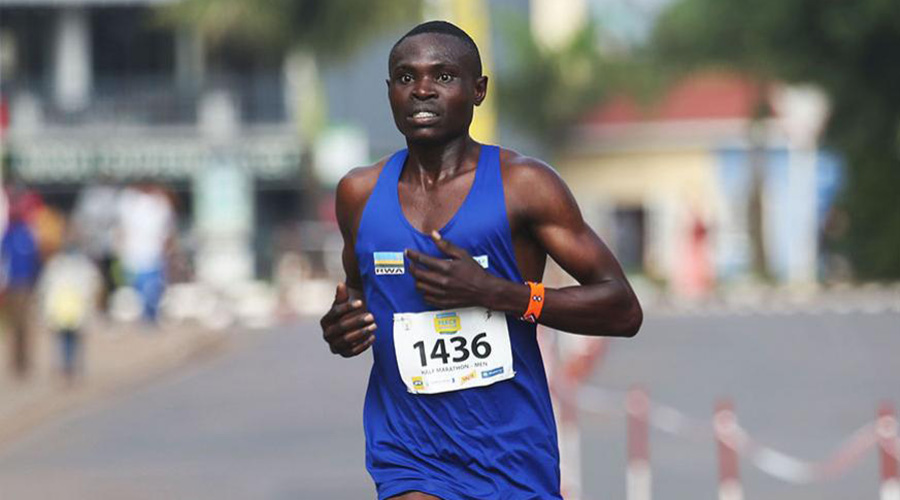 Noel Hitimana was the winner of men's half-marathon at the 2018 Kigali International Peace Marathon. 