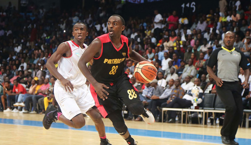 Patriots captain Aristide Mugabe (#88) and his teammates will be looking to retain the league title for a third consecutive time when the 2019-20 resumes on Sunday, October 18, at Kigali Arena. / File