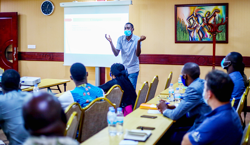 The first cohort of 25 teachers of the French language to arrive in Rwanda has been undergoing a week-long orientation programme before they are dispatched to schools. Under the OIFu2019s Mobility Project, 70 more teachers are expected in the country. / Photo: Dan Nsengiyumva.