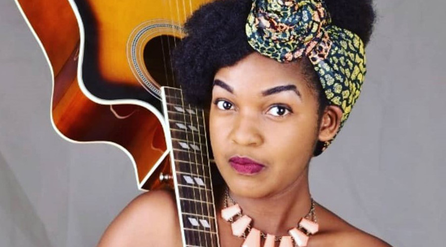 Traditional singer and guitarist Clarisse Karasira. 