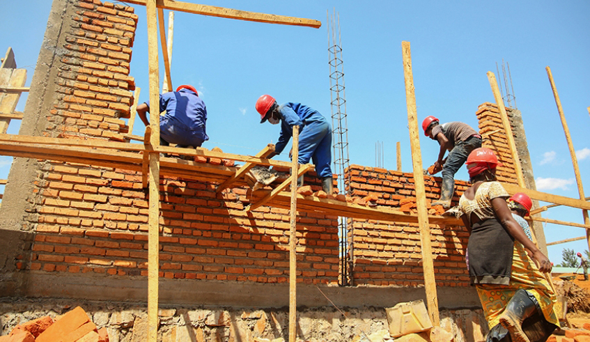 The construction sector has been key for the growth jobs registered between May and August, according to NISR. / File