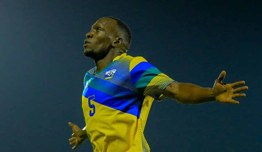 Meddie Kagere was the first foreign-based player to join Amavubi camp on Wednesday. / Photo: Courtesy.