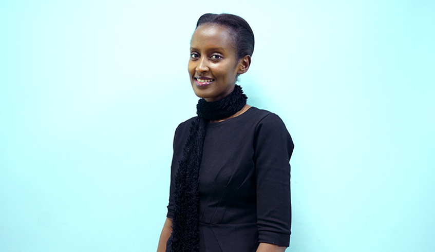 Sarah Sanyu Uwera during the interview at The New Times. / Photo: Willy Mucyo.