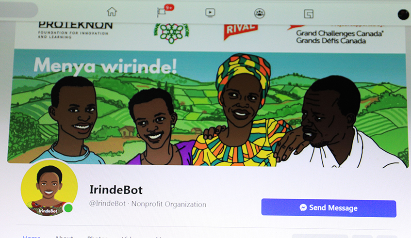A software that is helping break the silence about sex in Rwanda is dubbed Irinde Bot . / Courtesy