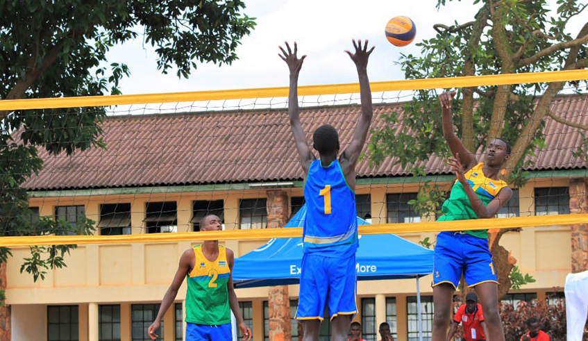 Beach volleyball is one of the ten disciplines that will send players in the week-long camp in Huye District, Southern Province. / File