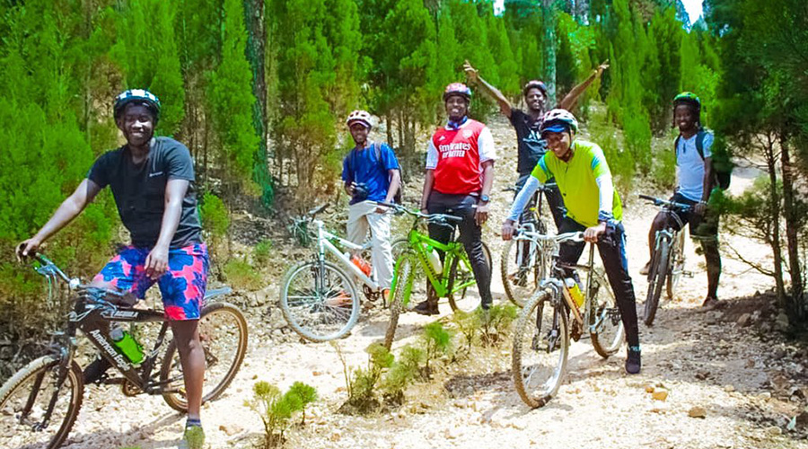 Green Mountain Bikers often take off-road destinations with rough terrains, climbs, and sharp descents. 