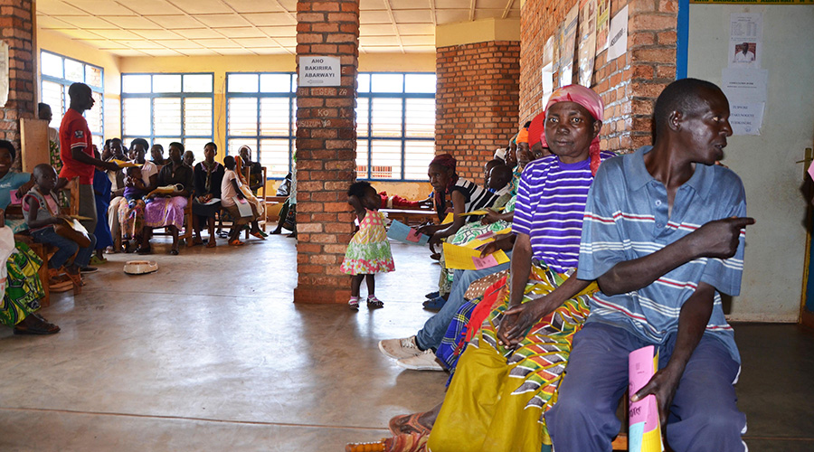 Patients at Bugarama Health Centre. Rwanda has only one geriatrician currently, according to Rwanda Biomedical Centre. 