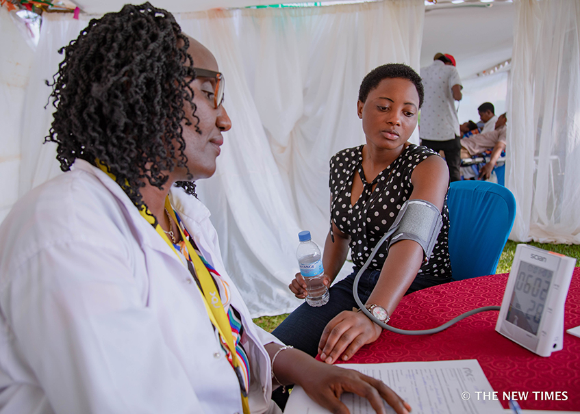 A citizen undergoes the screen at Amahoro Stadium.As the world celebrates the world diabetes day on Saturday, November 14, 2020. Rwanda has opted for more screening . / Sam Ngendahimana