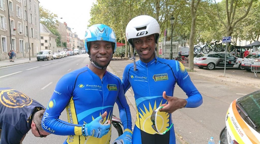 Joseph Areruya (L) and Samuel Mugisha will lead Team Rwanda in Cameroon. 