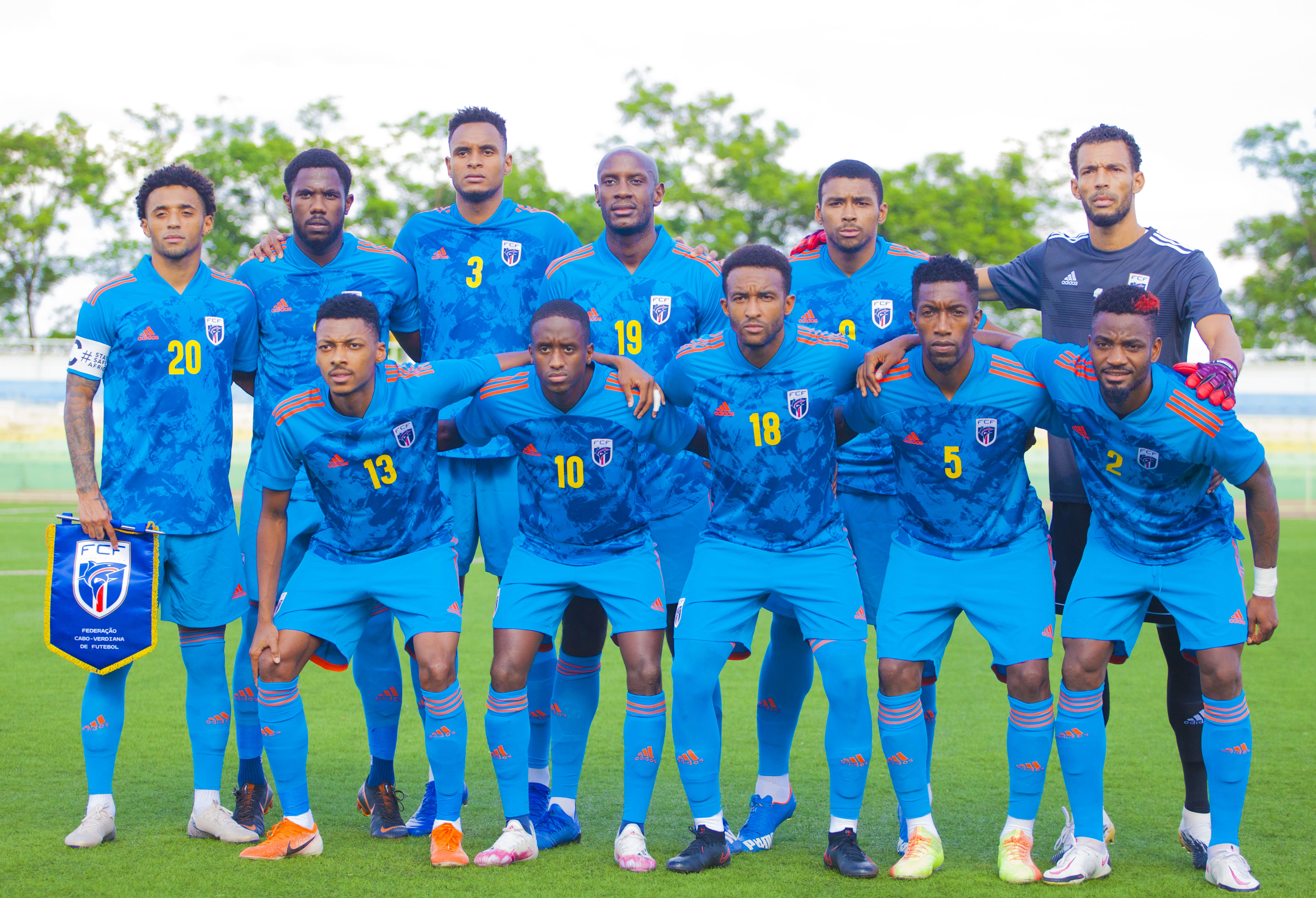 Cape Verde Football team starting line-up during a goalless draw against Amavubi  Kigali Stadium yesterday. Photo by Hardi Uwihanganye