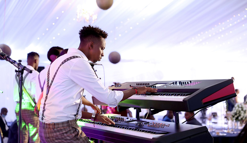 The band uses modern music equipment to give traditional music a modern touch. / All photos: Eddie Nsabimana.