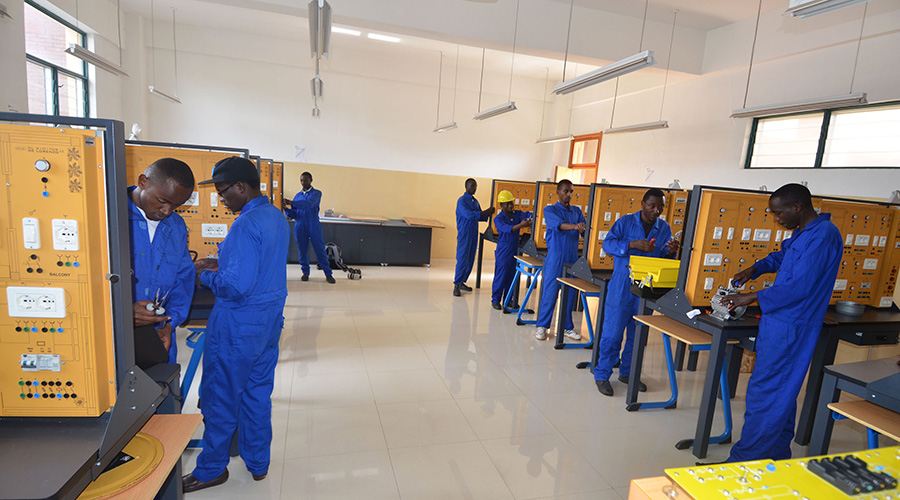Students during practical exercise in a workshop at Musanze Technical and Vocational Education Training (TVET) Centre. The Rwanda Correctional Services will soon launch TVET schools. 