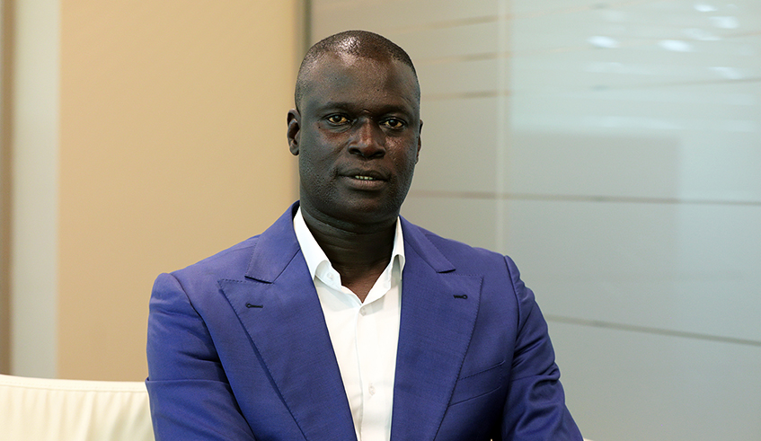 NBA Vice President and Head of BAL Amadou Gallo Fall during the interview with The New Times in Kigali. /Olivier Mugwiza.