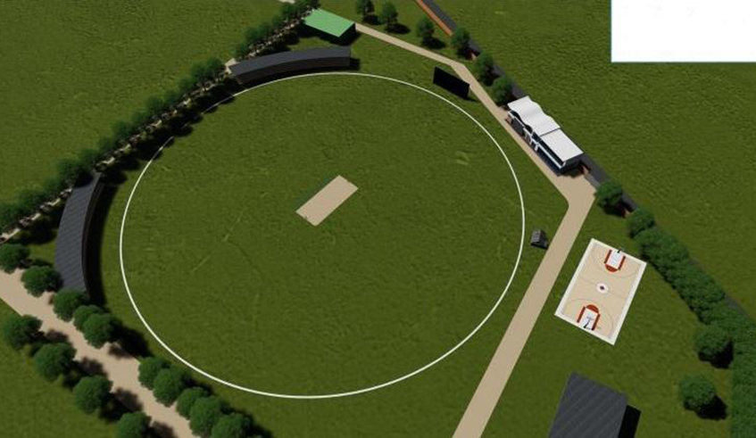 An artistic impression of the envisioned IPRC-Kigali cricket oval upon completion of the upgrade works on the current facility. / Courtesy.