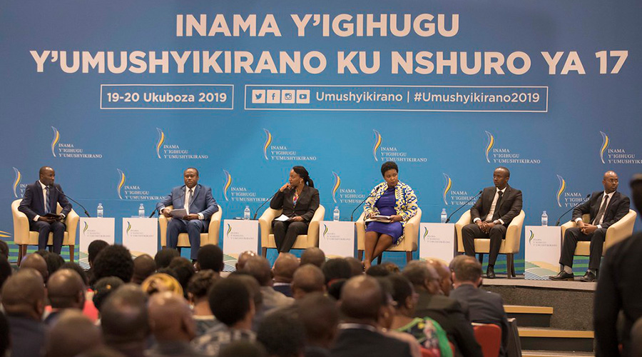 Panelists during deliberations at Umushyikirano 2019. This yearu2019s edition of the National Dialogue Council will be held on Wednesday next week. 
