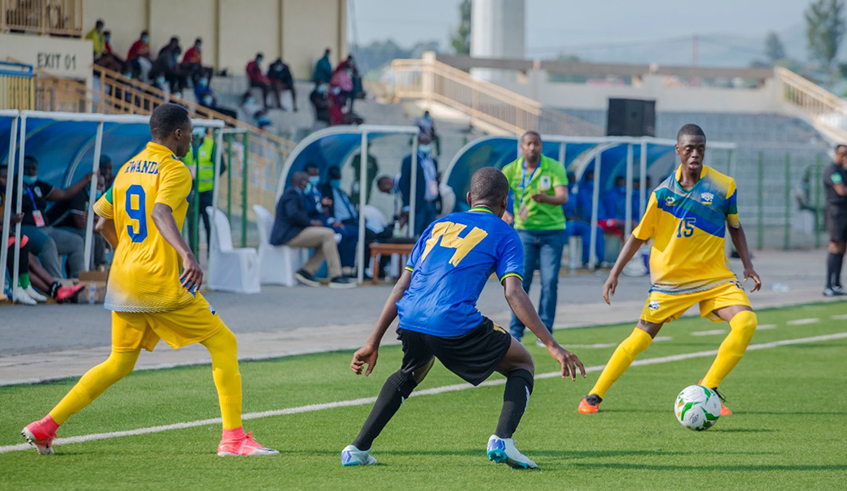 Amavubi U17 during the match against Tanzania at Umuganda Stadium . / Courtesy