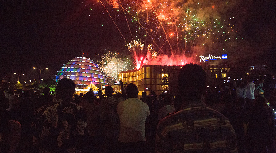 A display of fireworks over Kigali Convention Centre in the past. / Photo: File.