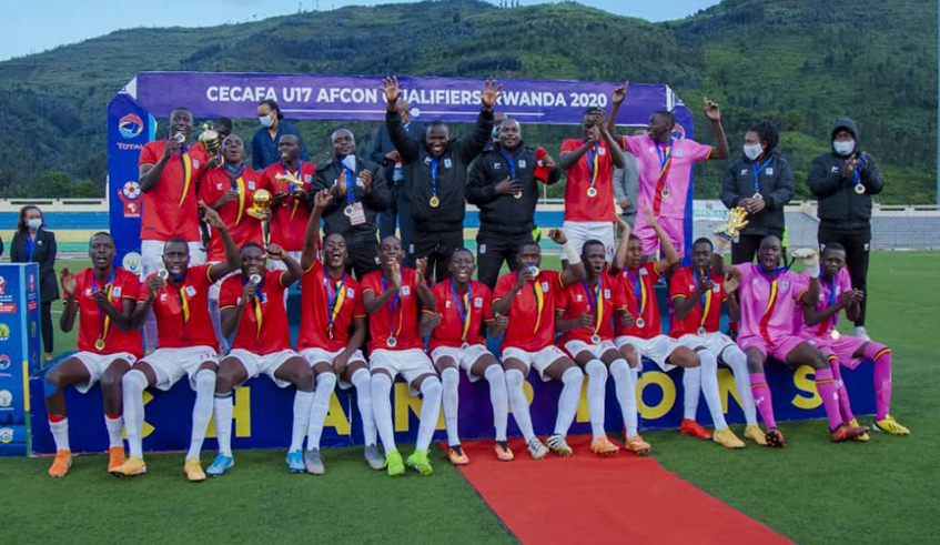 Uganda National Team U17 after winning CECAFA cup at Umuganda stadium. / Photo: Courtesy.