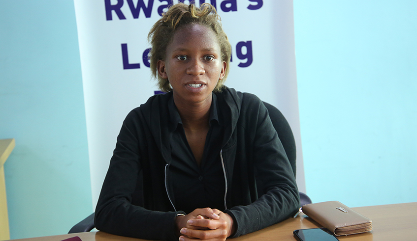 Sandra Nadege Uwayezu during an interview at The New Times. / Photo: Craish Bahizi