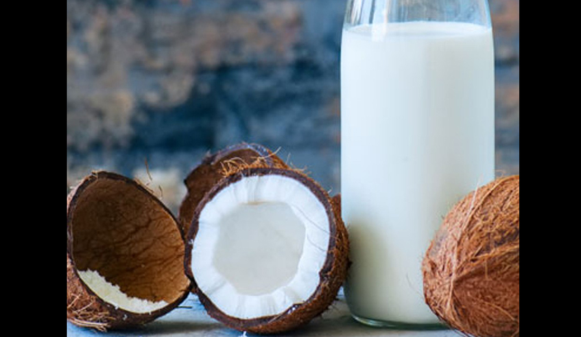 Coconut milk is an opaque, milky-white liquid extracted from the grated pulp of mature coconuts.  / Photo: Net