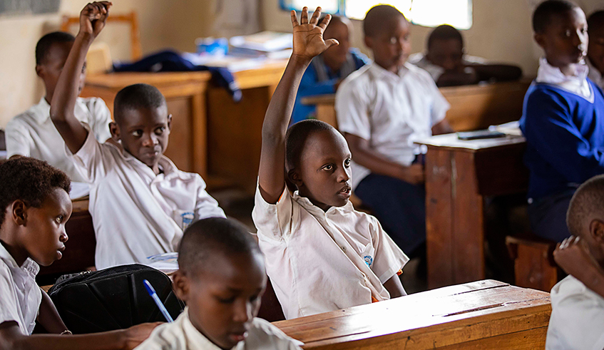 Pupils during a lesson at Umuco Mwiza School at Kimironko last year. / Photo: Sam Ngendahimana.