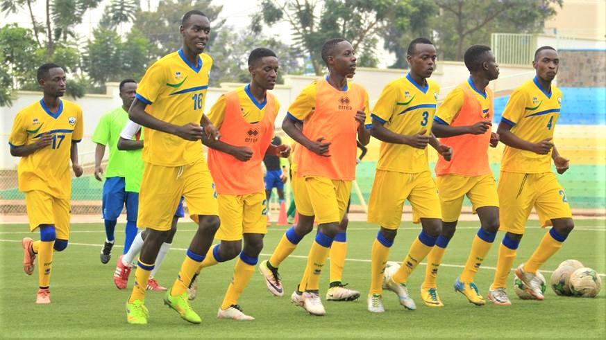 Rwanda U-17 team, seen here during training at Kigali Stadium last month, bowed out of the Cecafa U-17 Cup from the group stage after picking up one point in two matches. 