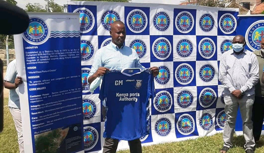 Former Gasogi coach Andre Casa Mbungo during his unveiling on Monday. / Courtesy