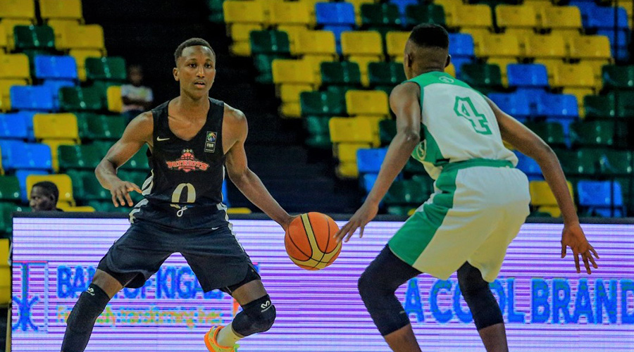 Point guard Gibert Nijimbere (with the ball) is one of the four players who inked a two-year contract extension with Patriots basketball club on Thursday, January 7. 