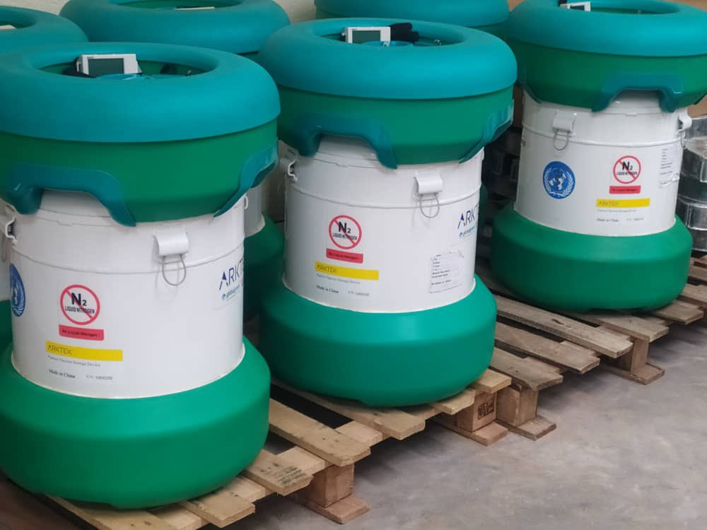 The new ultra-cold freezers, showcased in Kigali, will be used to store Covid-19 vaccines upon their arrival in the country. / Photos: Courtesy