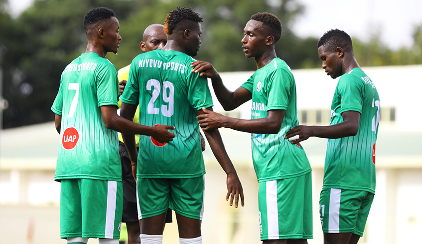 SC Kiyovu players during a past match at Kigali stadium . / Sam Ngendahimana