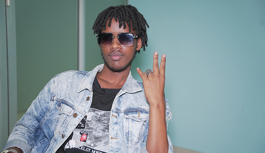 Singer Calvin Mbanda during an interview at The New Times offices during the interview. / Willy 