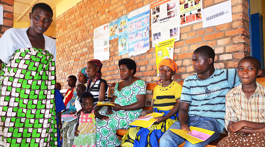 Patients wait to be attended to at Bugarama Health Centre in Rusizi District in 2019. Subsidies have helped increase funding for the community based health insurance, best known as Mutuelles de Santu00e9, effectively boosting access to medical services. 