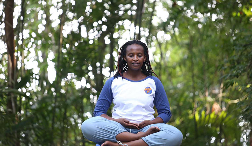 Aline Mazimpaka went for different trainings to become a certified yoga teacher / Courtesy photo