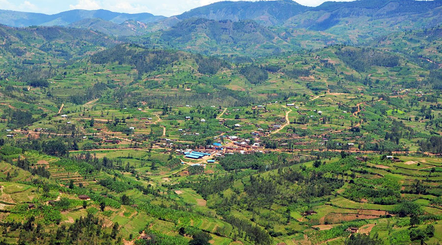 A view of a rural landscape in Muhanga District. Land titles are set to go u2018paperlessu2019 as the government prepares to digitise the property registration process. 