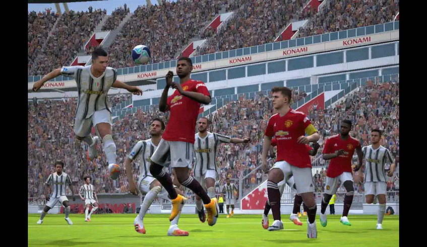 A FIFA21 football match between Italian side, Juventus and England's Manchester United. Rwandan e-sports athletes are set to take part in Africa's first ever professional gaming tournament slated for this month. / Net photo.
