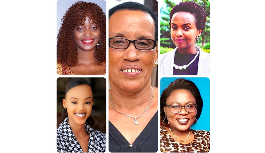 The jury (clockwise): Michelle Iradukunda, Maria Yohana, Pamela Mudakikwa, Emma-Claudine Ntirenganya and Jolly Mutesi. / Courtesy.