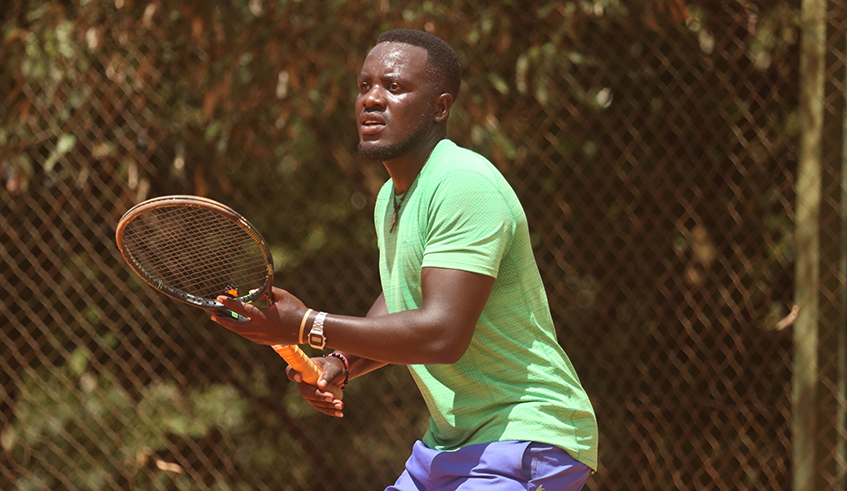 Rwandau2019s tennis player Olivier Havugimana  during a past competition in February 2020. / Sam Ngendahimana.
