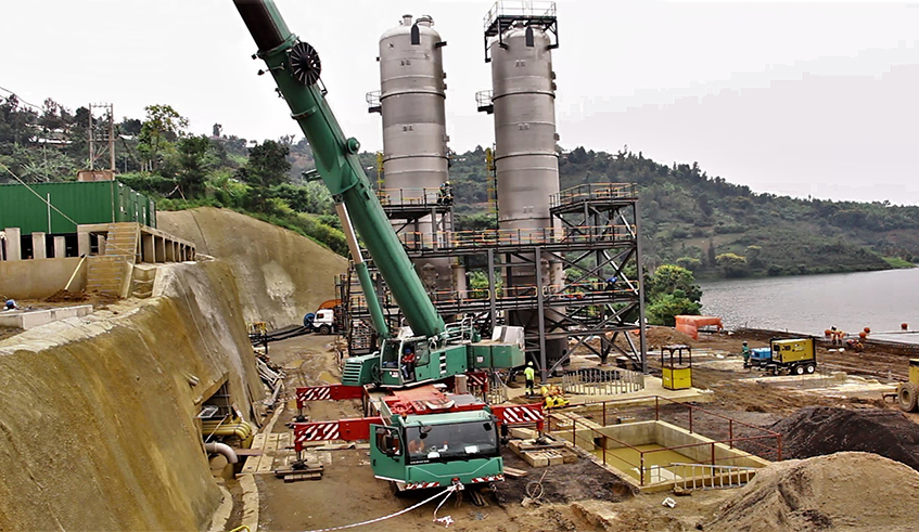 Some of the washing tanks that help separate gas from water at Lake Kivu. / Photo: Courtesy.