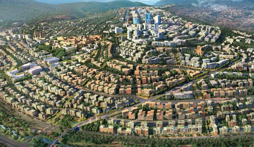 Part of the artistic aerial view of Kigali in the new master plan. / Photo: Courtesy.