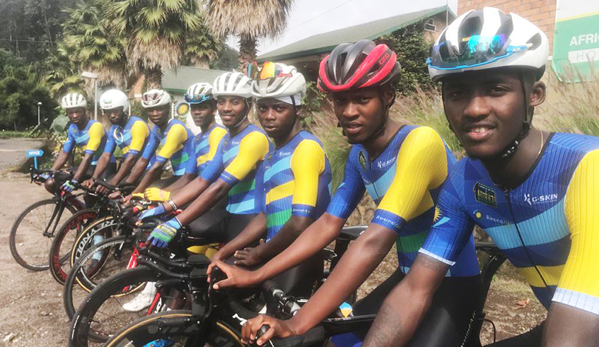 Some of the team Rwanda riders who will represent the country at the 2021 African Continental road cycling Championship that runs from March 2-6 in Egypt. / Photo: Courtesy.