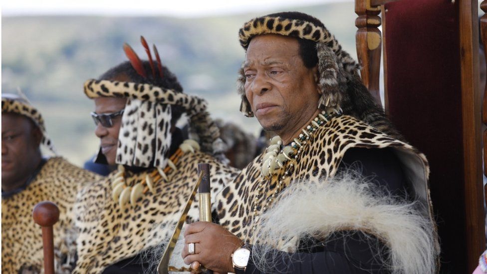 King Goodwill Zwelithini (R) was being treated for diabetes-related issues. 