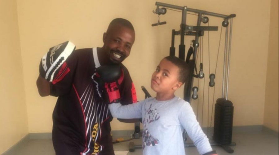 Michel Gashumba has shifted focus on fitness training and coaching youngsters since retiring from competitive boxing three years ago. 