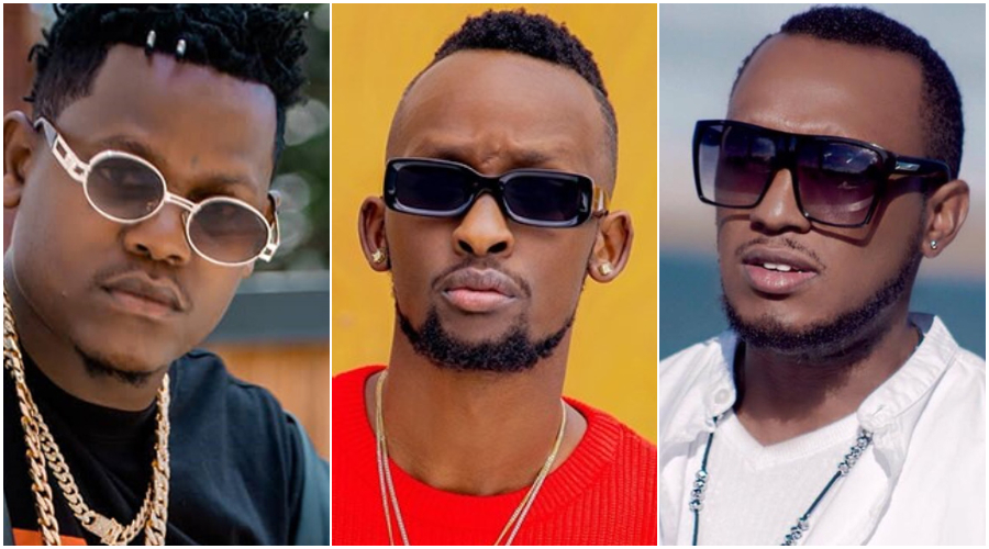 L-R: R&B singers Bruce Melodie, Meddy and The Ben. 