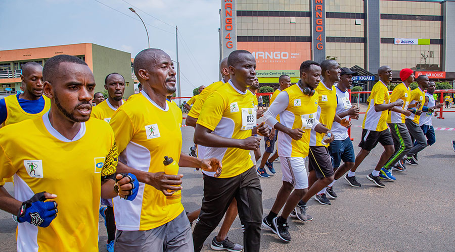 Participants take part during the Kigali International Peace Marathon in 2019. The 2020 edition was one of several sports competitions that was cancelled because of Covid-19. The event is slated for June. 