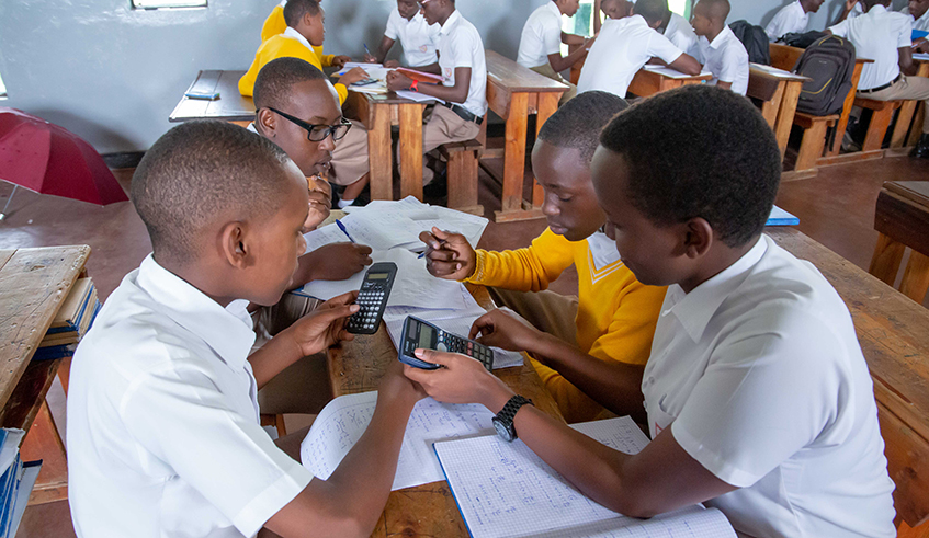 Students during group work at College St. Andre in Kigali, last year. / Photo: Dan Nsengiyumva.